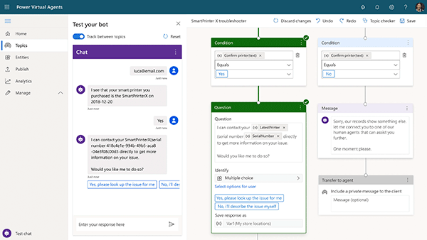 Microsoft Power Virtual Agents
